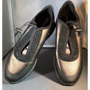 Geox  Respira  bling Women's  Sneakers Italian Patent Leather Shoe bronze Size 8